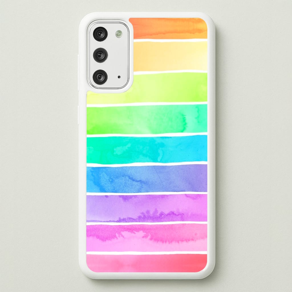 Summer Rainbow Stripes - Summer Phone Case for Galaxy Note 20