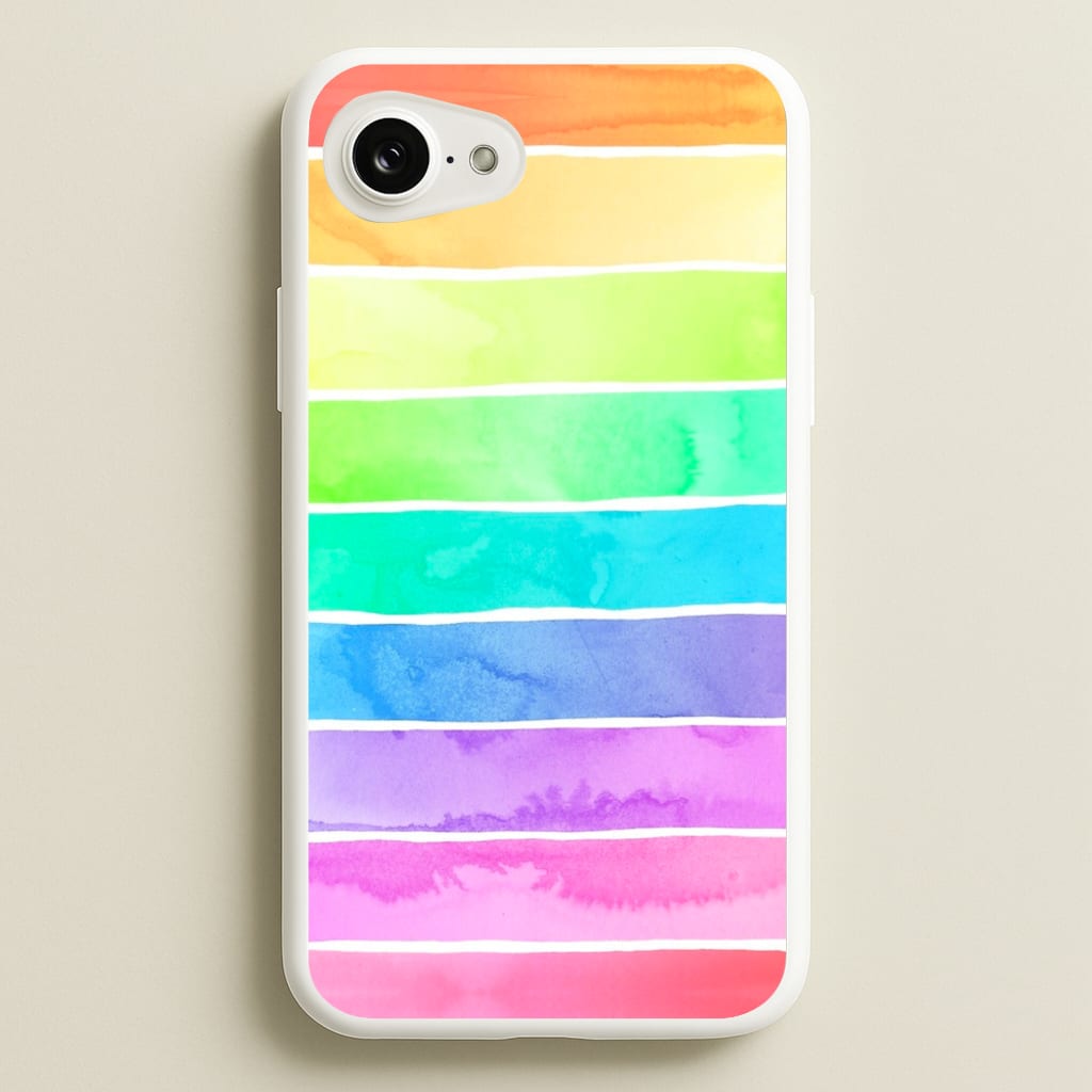 Summer Rainbow Stripes - Summer Phone Case for iPhone 16e