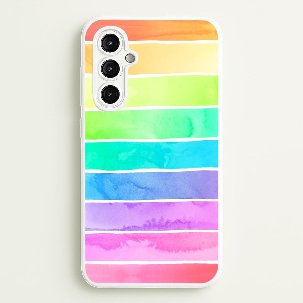 Summer Rainbow Stripes - Summer Phone Case for Galaxy A14