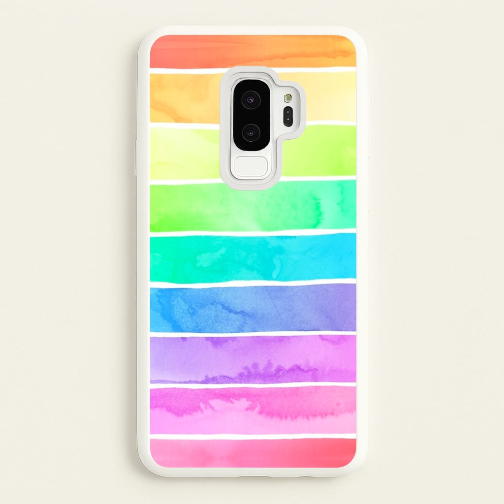 Summer Rainbow Stripes - Summer Phone Case for Galaxy S9 Plus
