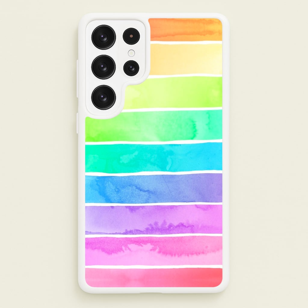 Summer Rainbow Stripes - Summer Phone Case for Galaxy S22 Ultra