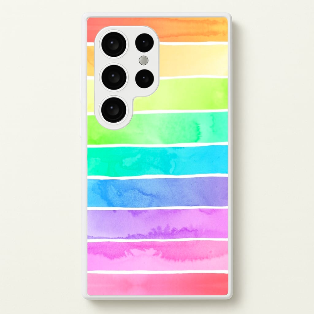 Summer Rainbow Stripes - Summer Phone Case for Galaxy S24 Ultra