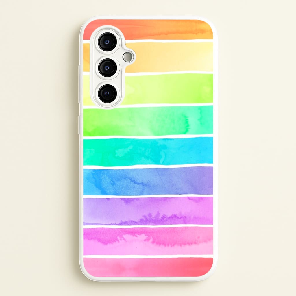 Summer Rainbow Stripes - Summer Phone Case for Galaxy A54