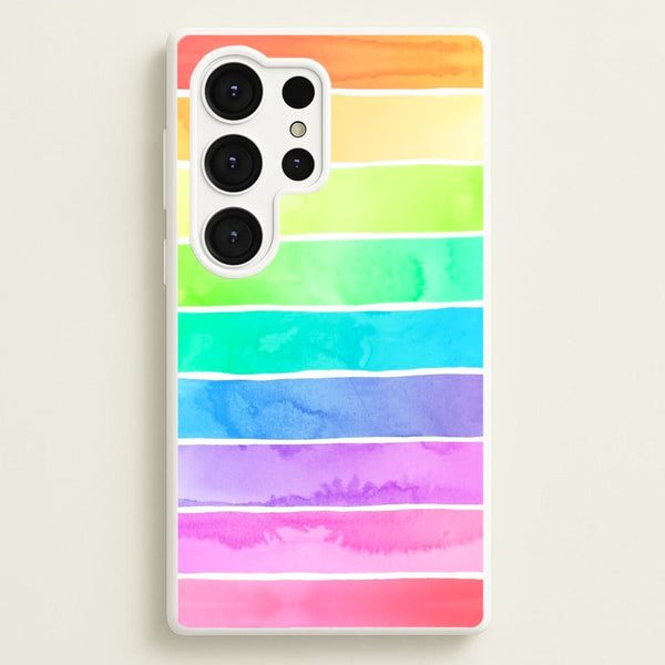 Summer Rainbow Stripes - Summer Phone Case for Galaxy S25 Ultra