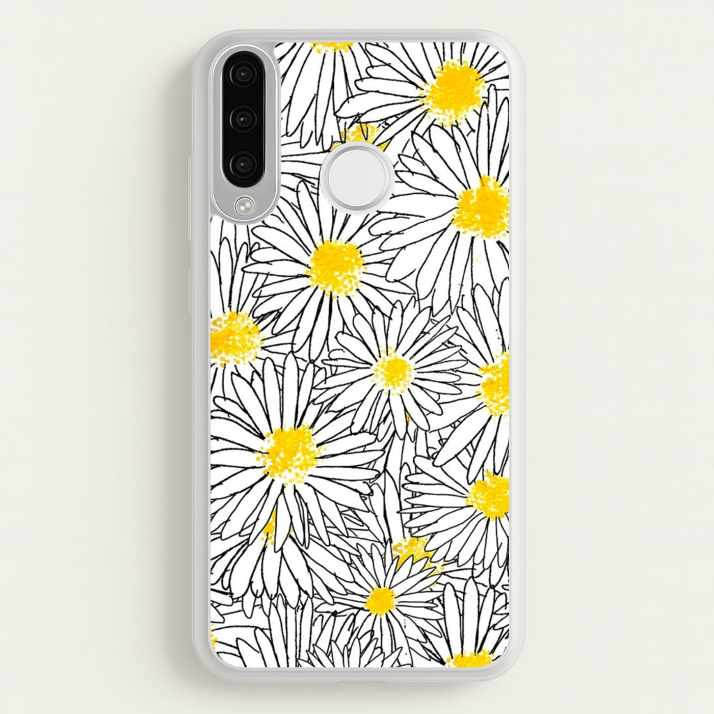 Cute Daisy Pattern - Floral Phone Case for Huawei P30 Lite