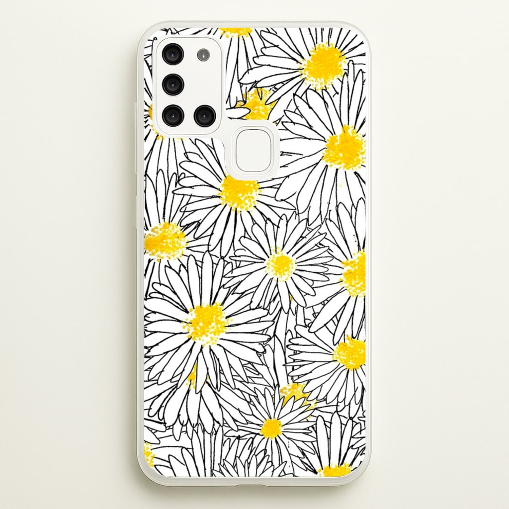 Cute Daisy Pattern - Floral Phone Case for Galaxy A21s