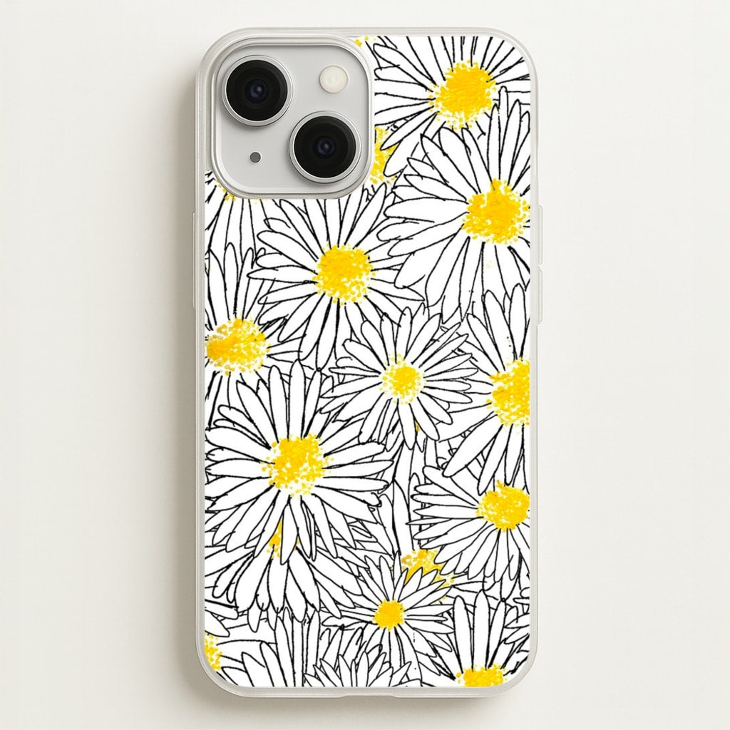 Cute Daisy Pattern - Floral Phone Case for iPhone 13 Mini