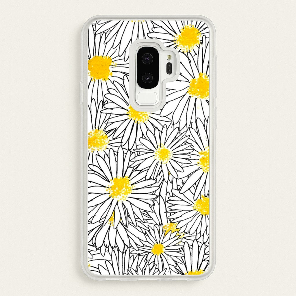 Cute Daisy Pattern - Floral Phone Case for Galaxy S9 Plus