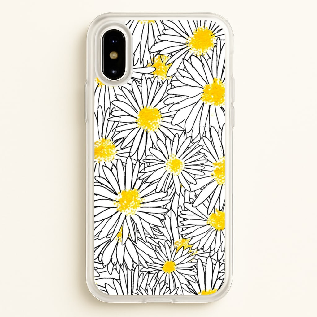 Cute Daisy Pattern - Floral Phone Case for iPhone X / XS