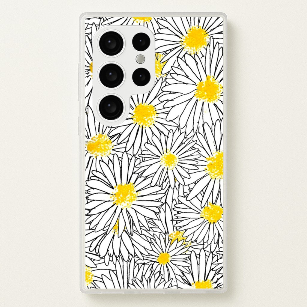 Cute Daisy Pattern - Floral Phone Case for Galaxy S24 Ultra