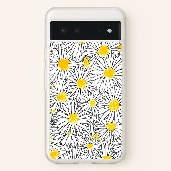 Cute Daisy Pattern - Floral Phone Case for Google Pixel 6