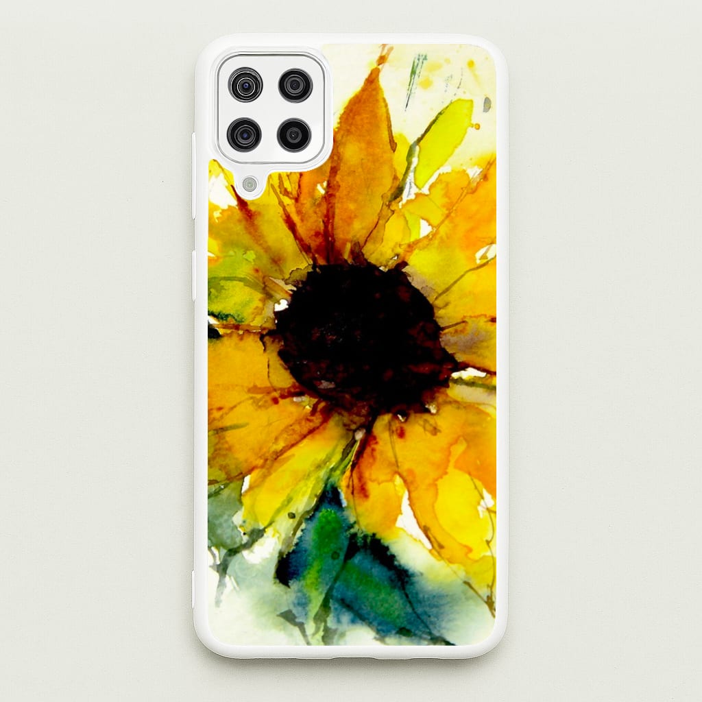 Watercolour Sunflower - Floral Phone Case for Galaxy A12