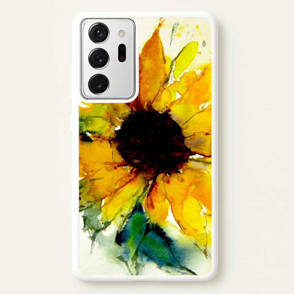 Watercolour Sunflower - Floral Phone Case for Galaxy Note 20 Ultra