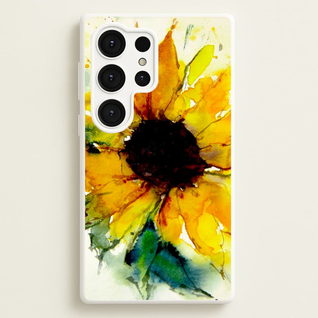 Watercolour Sunflower - Floral Phone Case for Galaxy S25 Ultra