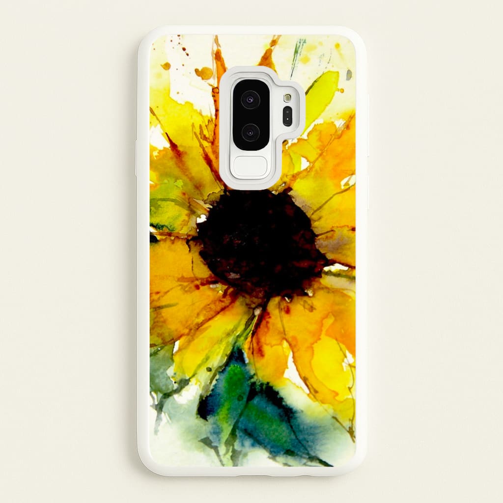 Watercolour Sunflower - Floral Phone Case for Galaxy S9 Plus