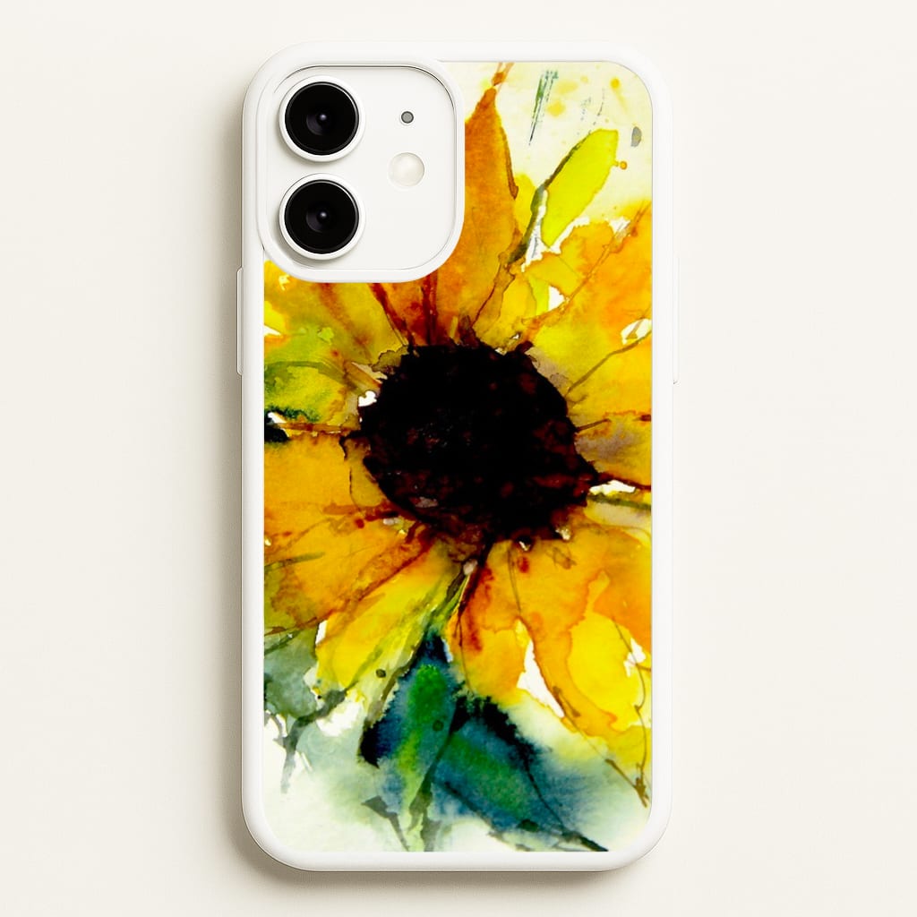 Watercolour Sunflower - Floral Phone Case for iPhone 11