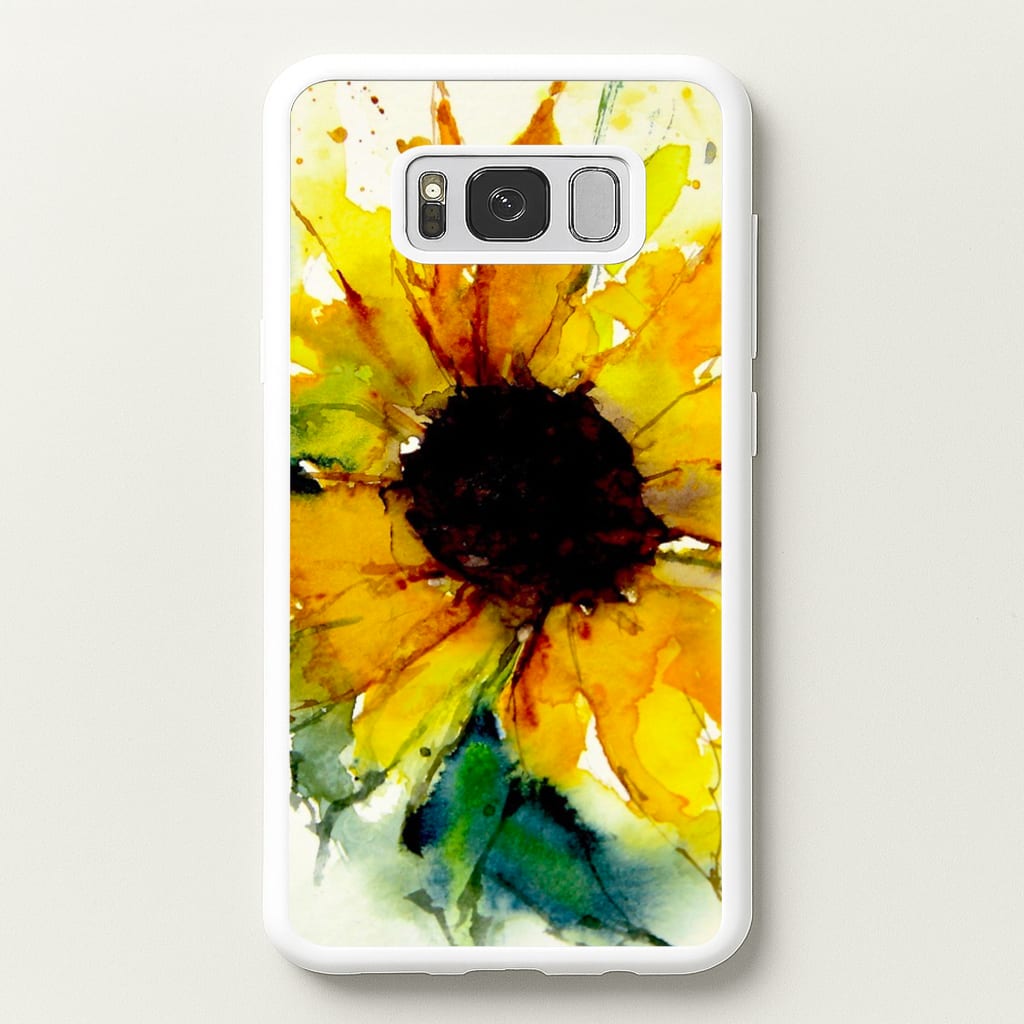 Watercolour Sunflower - Floral Phone Case for Galaxy S8