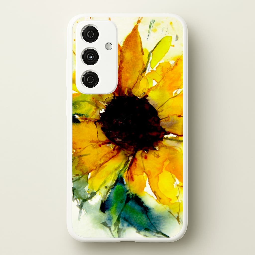 Watercolour Sunflower - Floral Phone Case for Galaxy A35