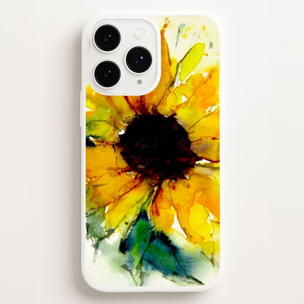 Watercolour Sunflower - Floral Phone Case for iPhone 11 Pro