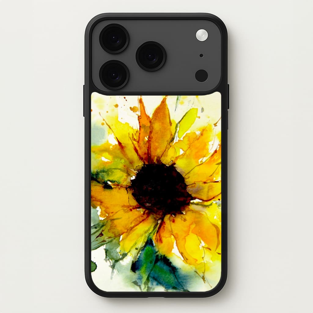 Watercolour Sunflower Phone Case for iPhone 17 Pro Max
