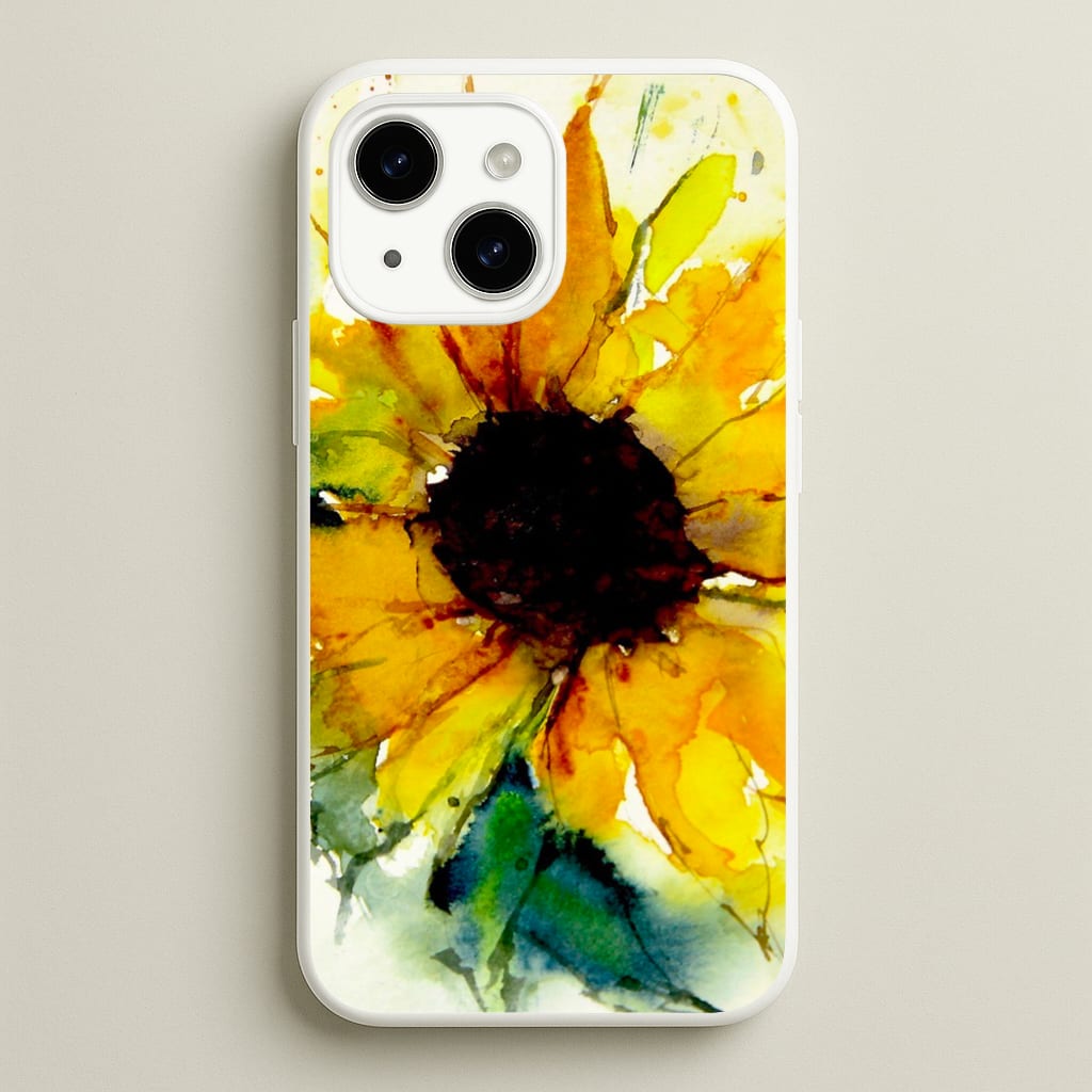 Watercolour Sunflower - Floral Phone Case for iPhone 14