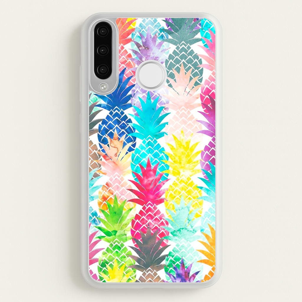 Watercolour Pineapple Pattern - Pineapple Phone Case for Huawei P30 Lite
