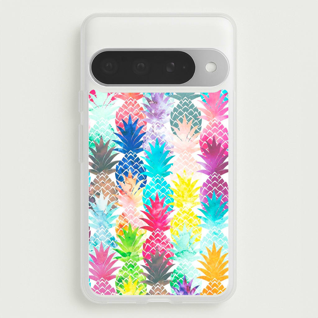Watercolour Pineapple Pattern Phone Case for Google Pixel 10 Pro XL