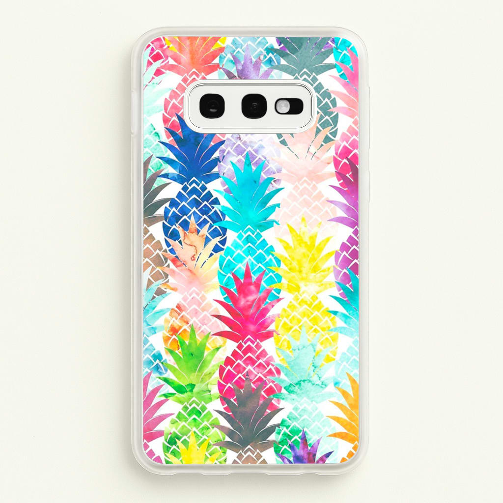 Watercolour Pineapple Pattern - Pineapple Phone Case for Galaxy S10e