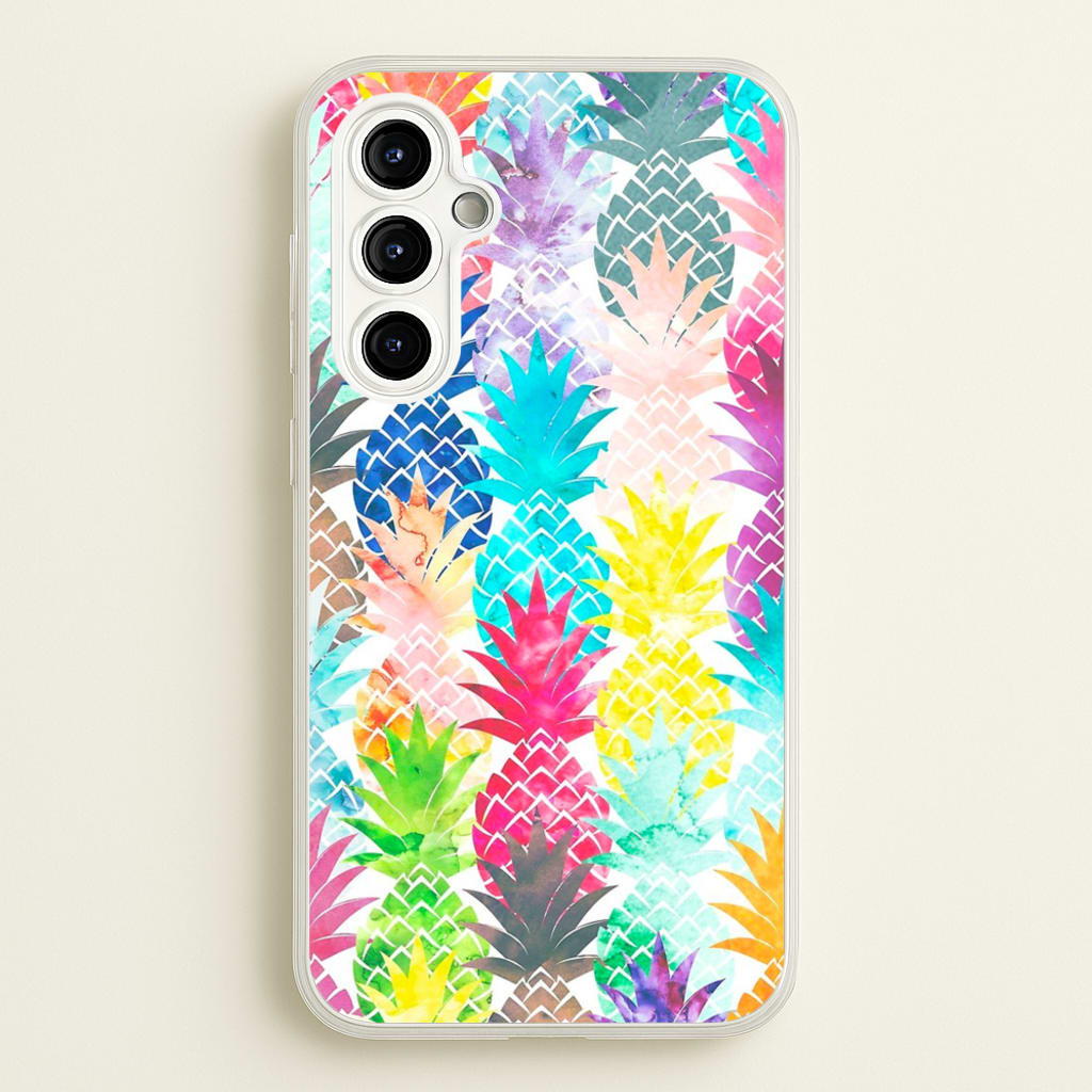 Watercolour Pineapple Pattern - Pineapple Phone Case for Galaxy A54