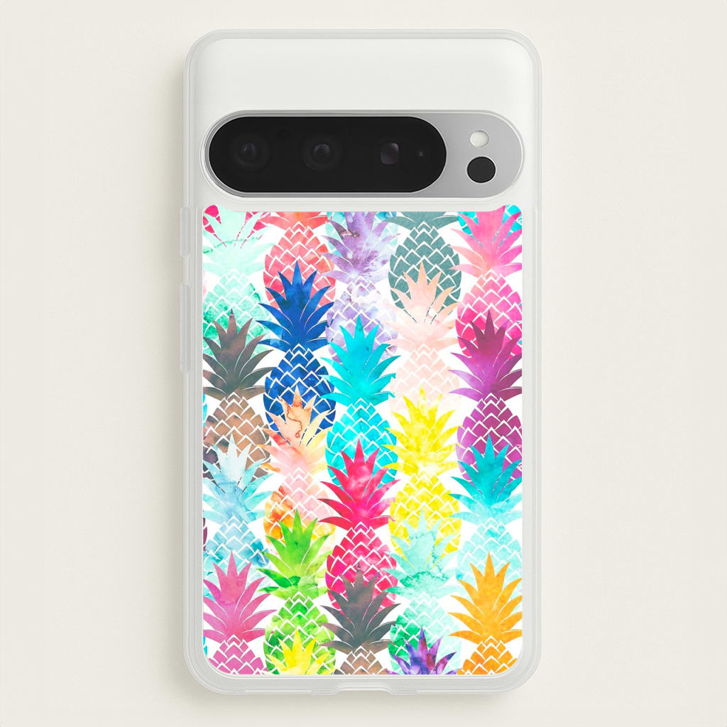 Watercolour Pineapple Pattern - Pineapple Phone Case for Google Pixel 9 Pro XL
