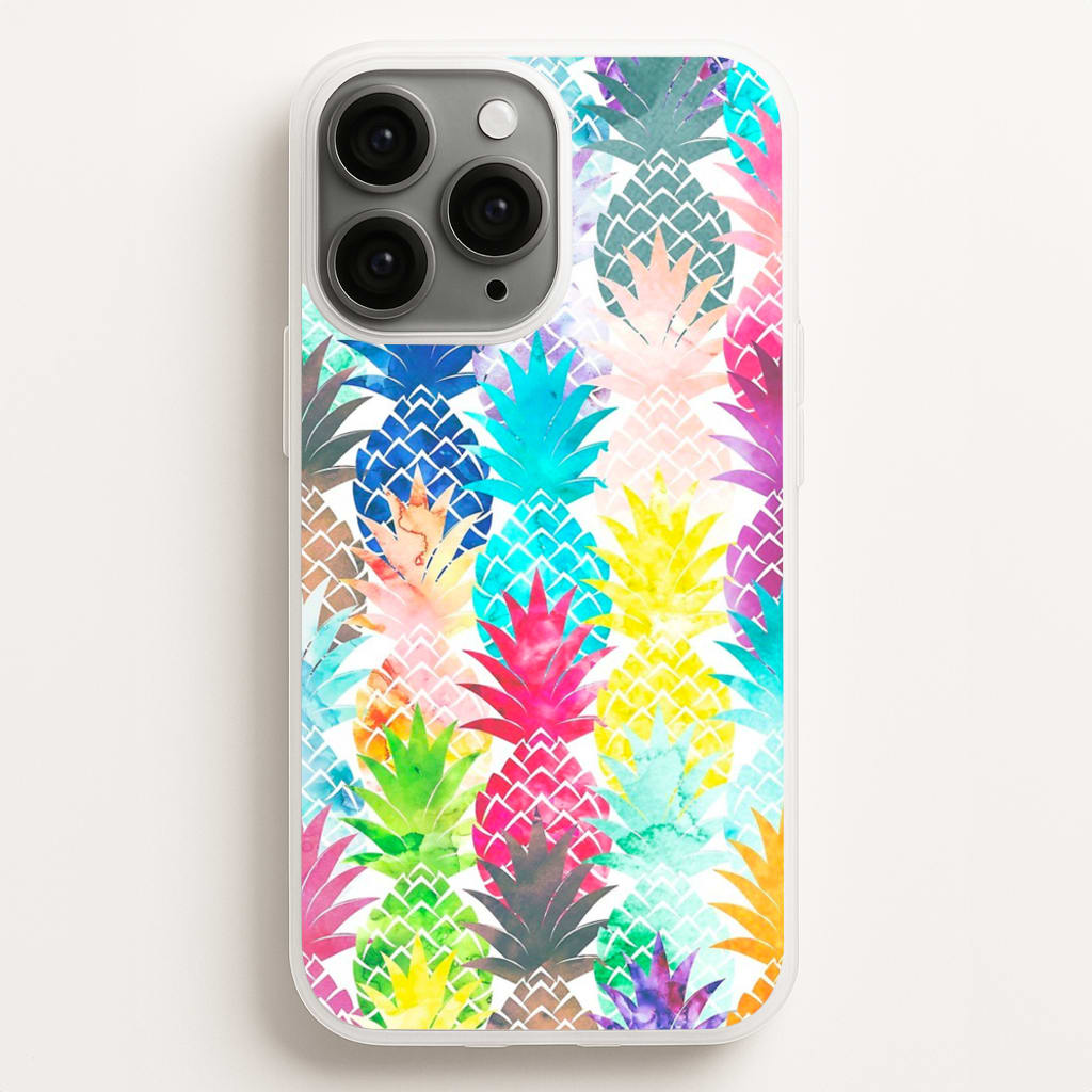 Watercolour Pineapple Pattern - Pineapple Phone Case for iPhone 11 Pro Max