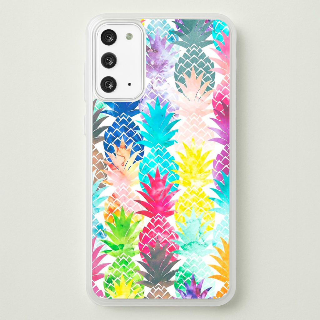 Watercolour Pineapple Pattern - Pineapple Phone Case for Galaxy Note 20