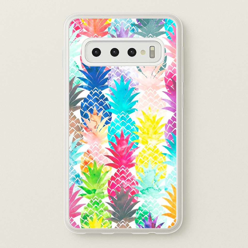 Watercolour Pineapple Pattern - Pineapple Phone Case for Galaxy S10