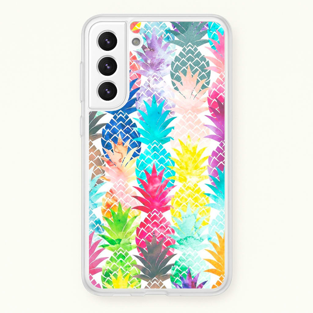 Watercolour Pineapple Pattern - Pineapple Phone Case for Galaxy S22