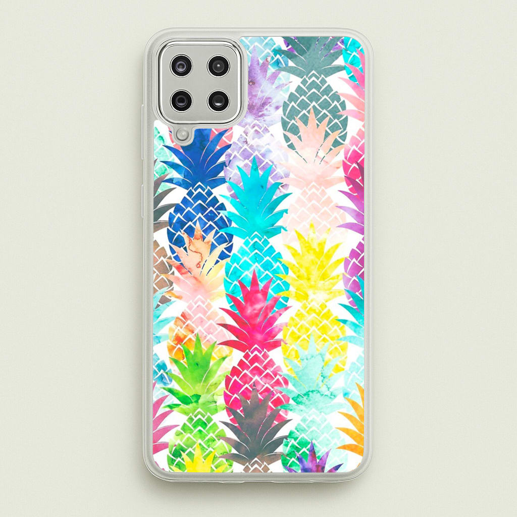 Watercolour Pineapple Pattern - Pineapple Phone Case for Galaxy A12