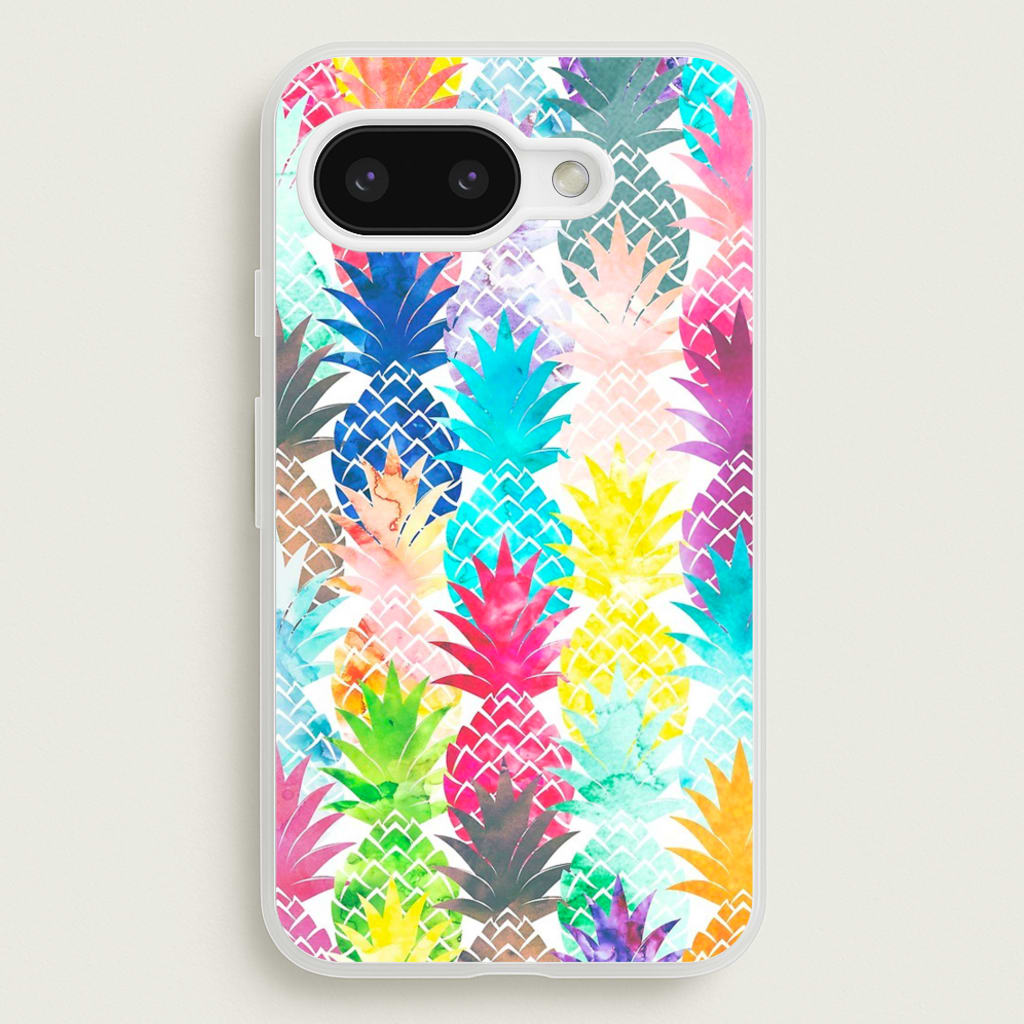 Watercolour Pineapple Pattern - Pineapple Phone Case for Google Pixel 9a