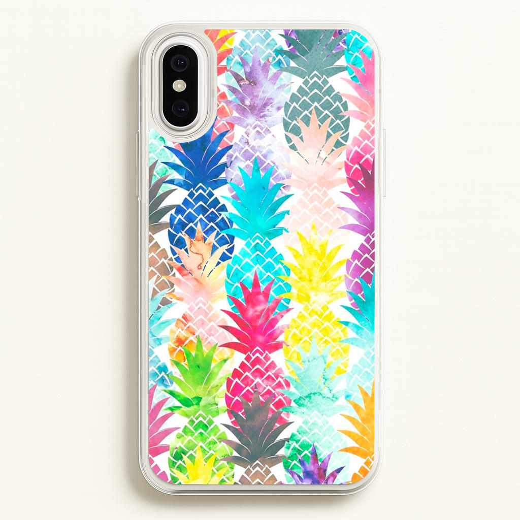 Watercolour Pineapple Pattern - Pineapple Phone Case for iPhone XS Max