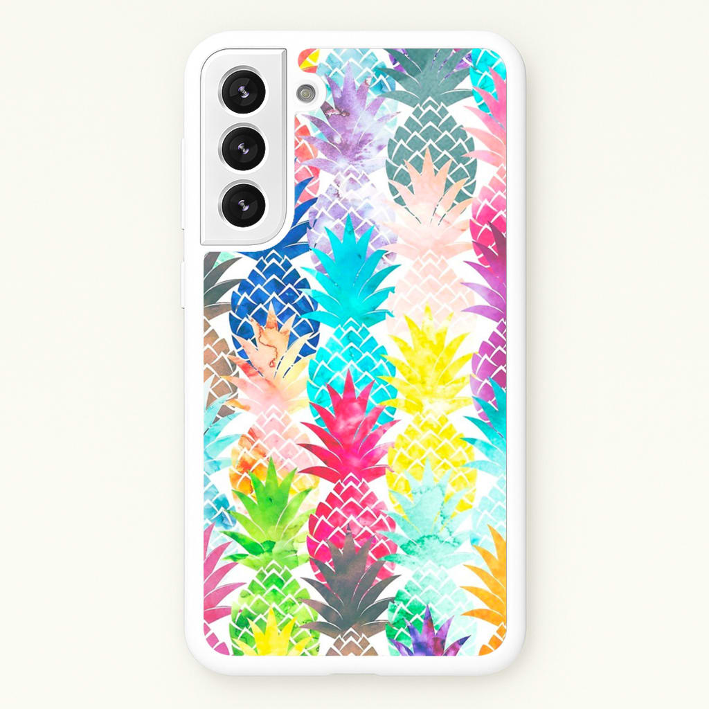Watercolour Pineapple Pattern - Pineapple Phone Case for Galaxy S22 Plus