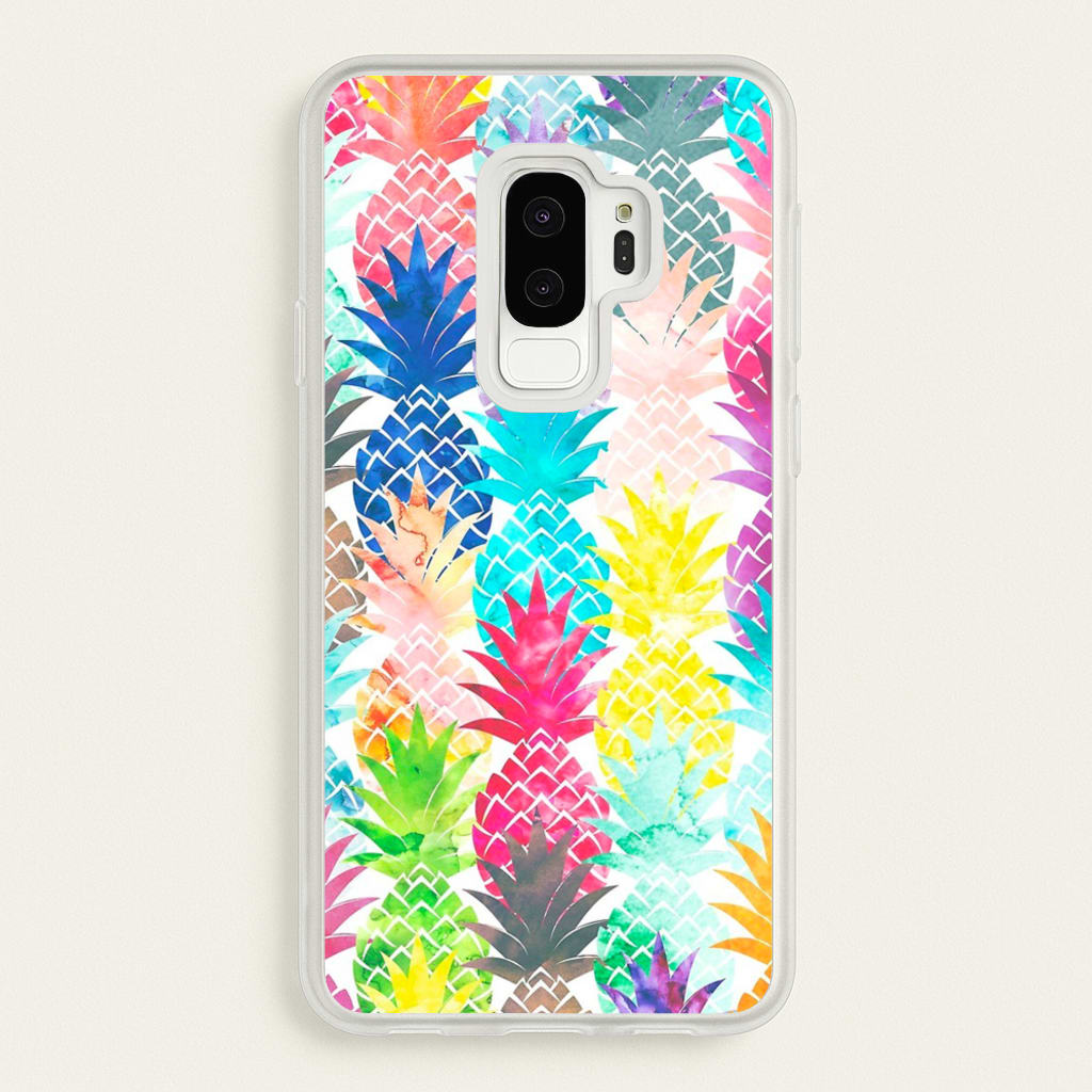 Watercolour Pineapple Pattern - Pineapple Phone Case for Galaxy S9 Plus