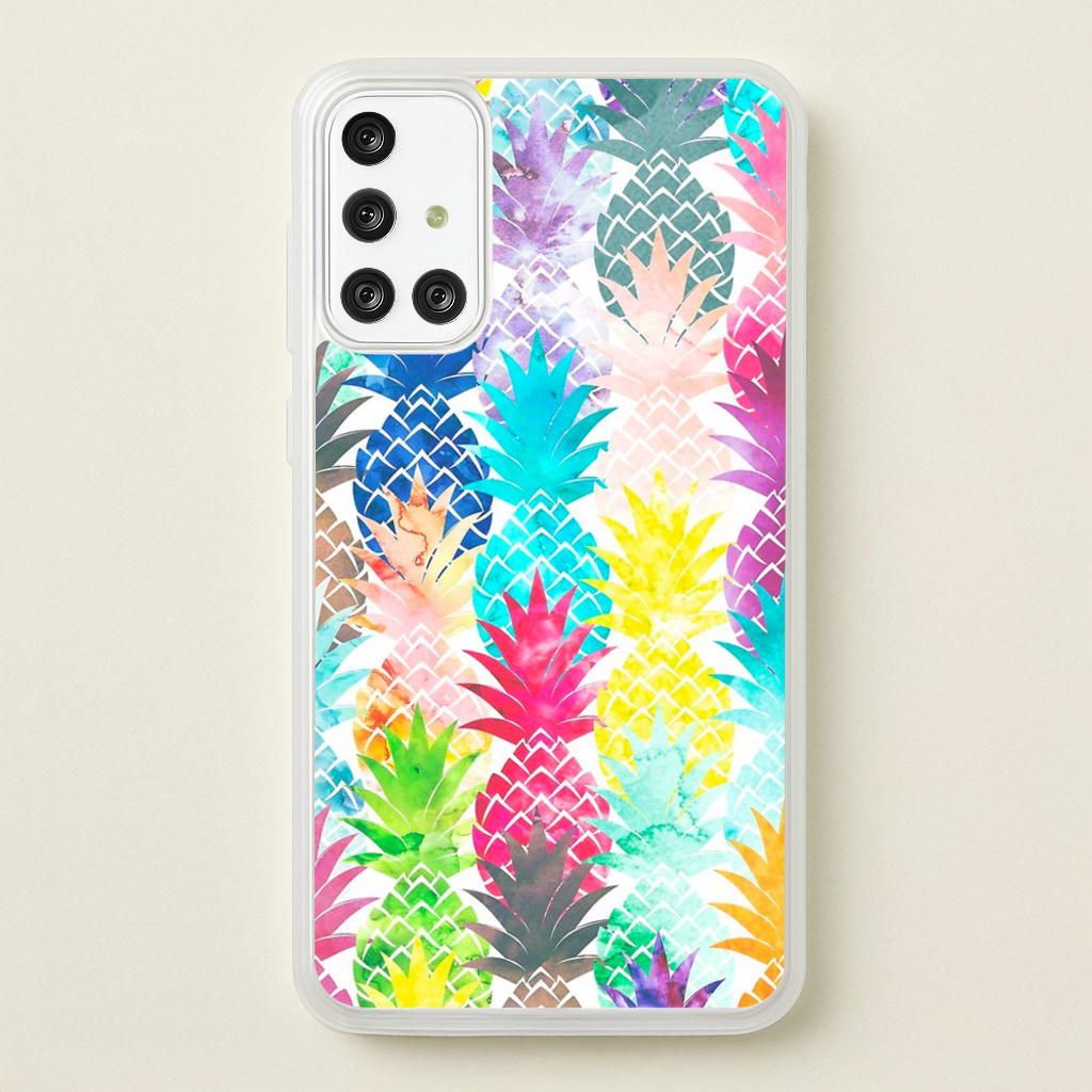 Watercolour Pineapple Pattern - Pineapple Phone Case for Galaxy A71