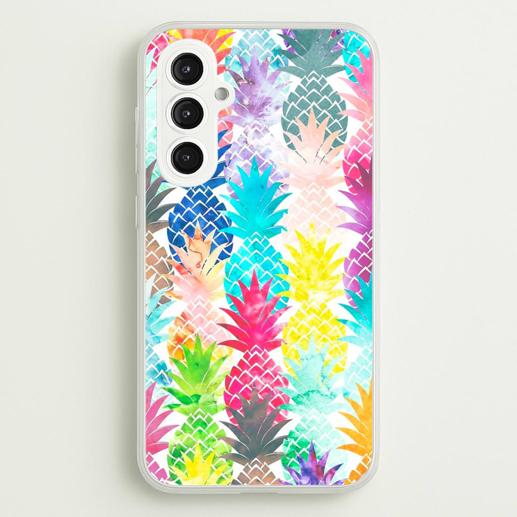 Watercolour Pineapple Pattern - Pineapple Phone Case for Galaxy S23FE