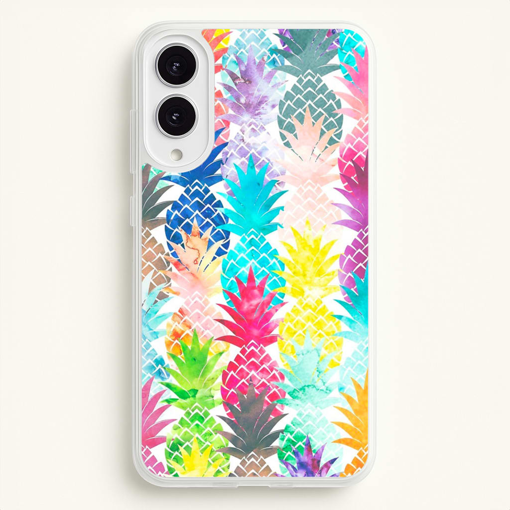Watercolour Pineapple Pattern - Pineapple Phone Case for Galaxy S25 Edge