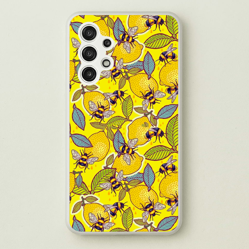 Yellow Lemon and Bee - Floral Phone Case for Galaxy A13