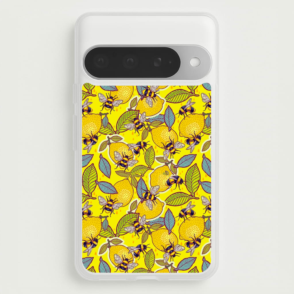 Yellow Lemon and Bee Phone Case for Google Pixel 10 Pro XL