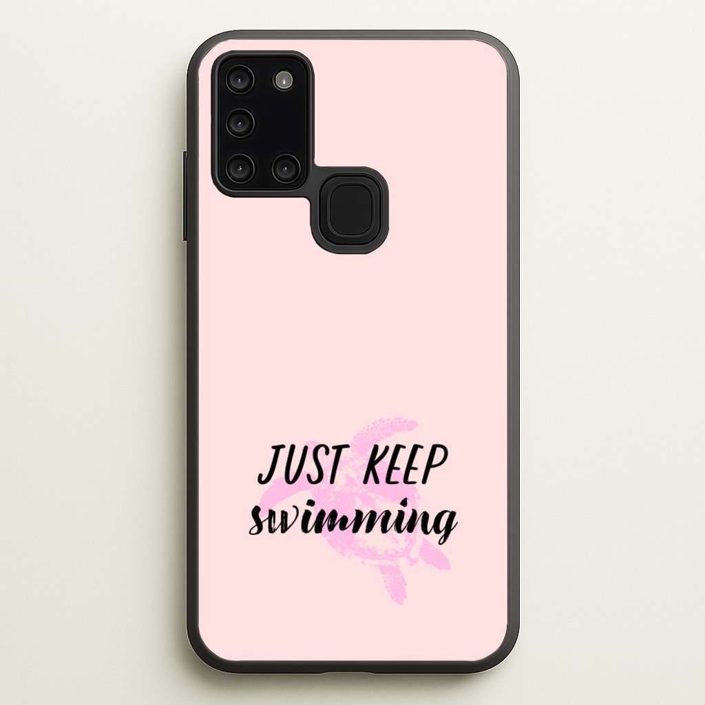 Just Keep Swimming - Summer - Summer Phone Case for Galaxy A21s