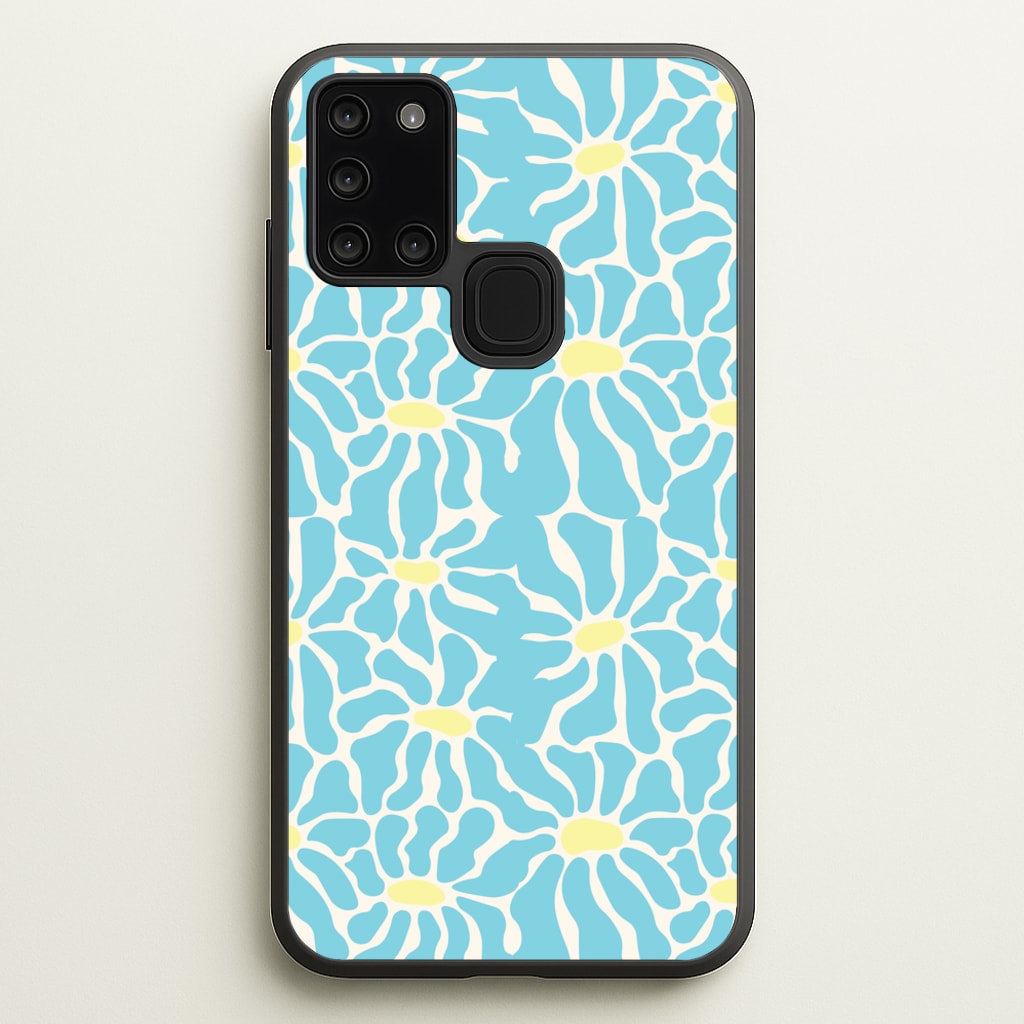 Blue Flowers - Summer - Summer Phone Case for Galaxy A21s