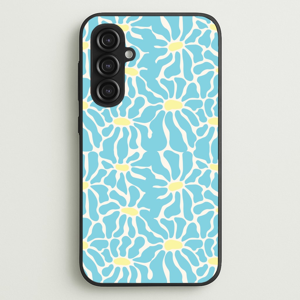 Blue Flowers - Summer - Summer Phone Case for Galaxy S23FE