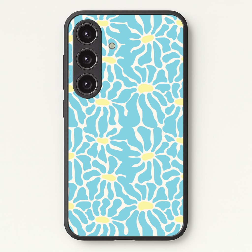 Blue Flowers - Summer - Summer Phone Case for Galaxy S25 Plus