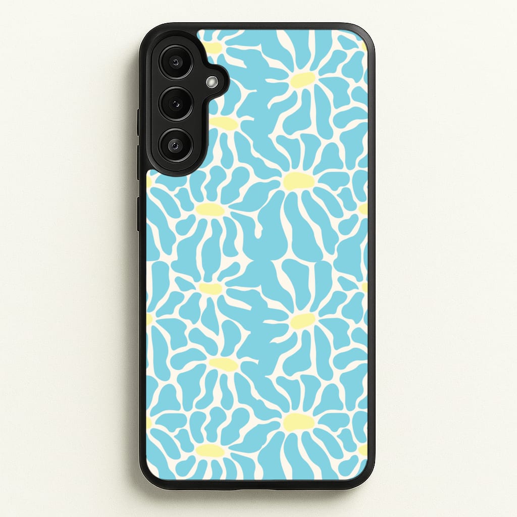 Blue Flowers - Summer - Summer Phone Case for Galaxy A34