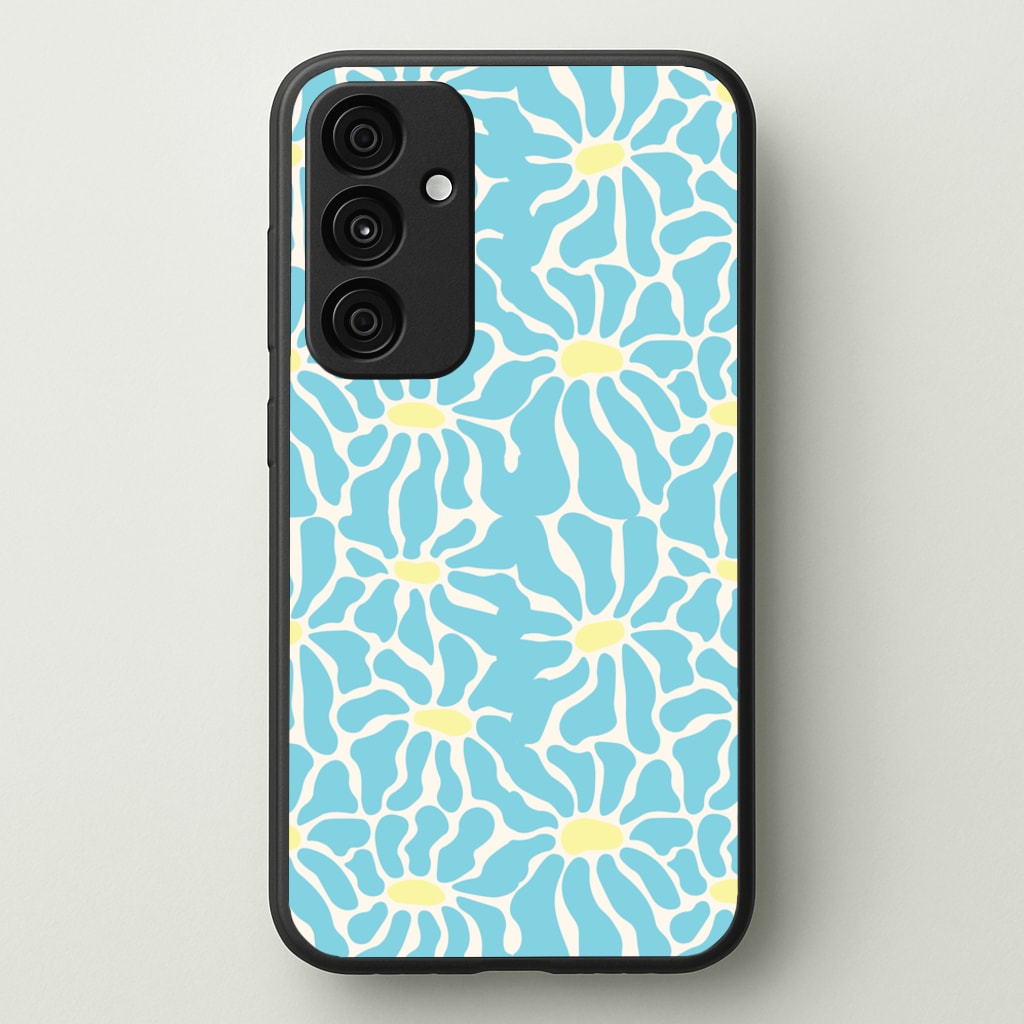 Blue Flowers - Summer - Summer Phone Case for Galaxy A55